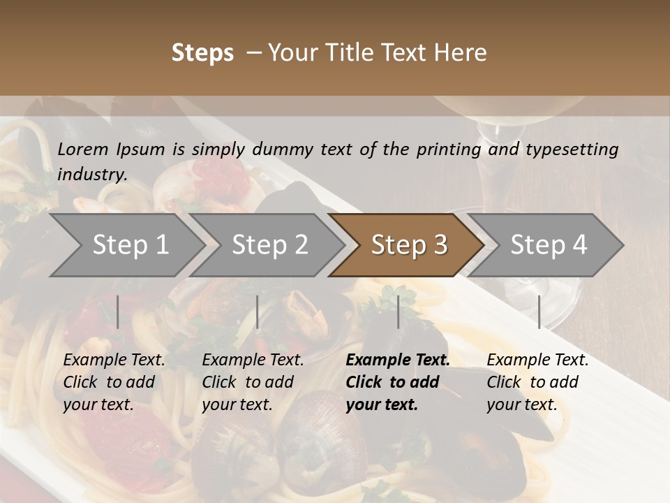Seafood Clams Spaghetti PowerPoint Template