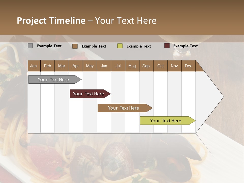 Seafood Clams Spaghetti PowerPoint Template