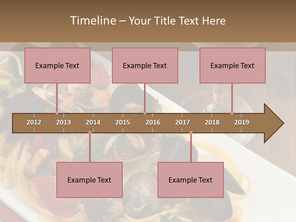 Seafood Clams Spaghetti PowerPoint Template