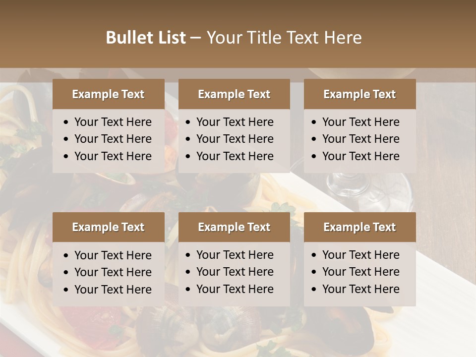 Seafood Clams Spaghetti PowerPoint Template