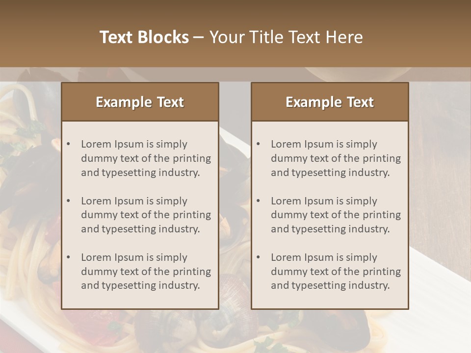 Seafood Clams Spaghetti PowerPoint Template