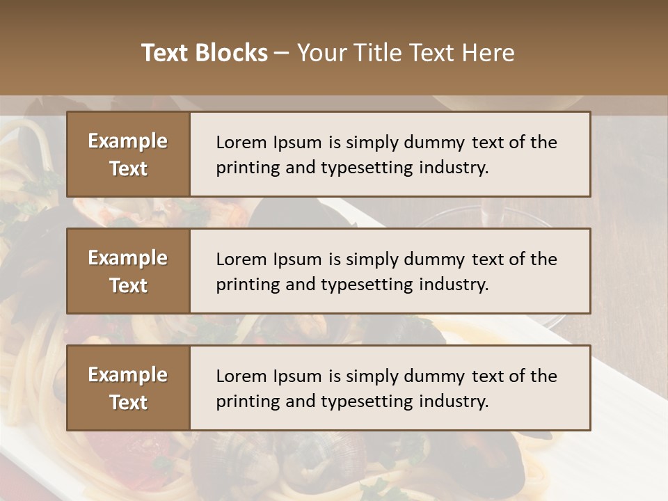 Seafood Clams Spaghetti PowerPoint Template