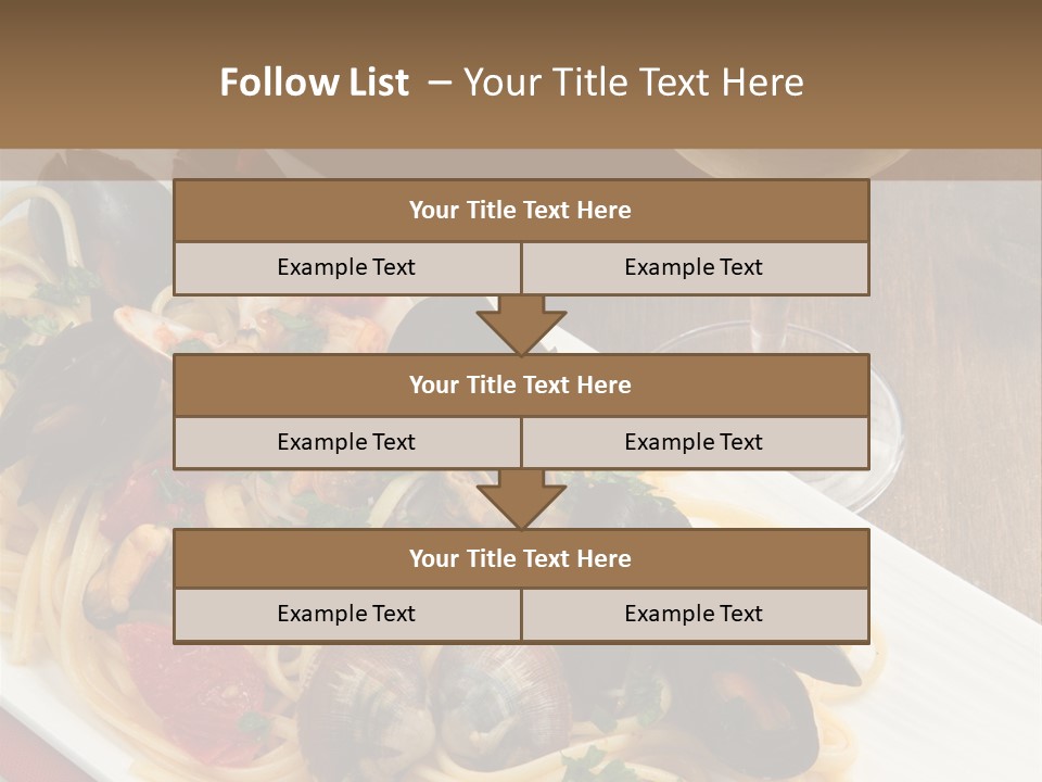 Seafood Clams Spaghetti PowerPoint Template