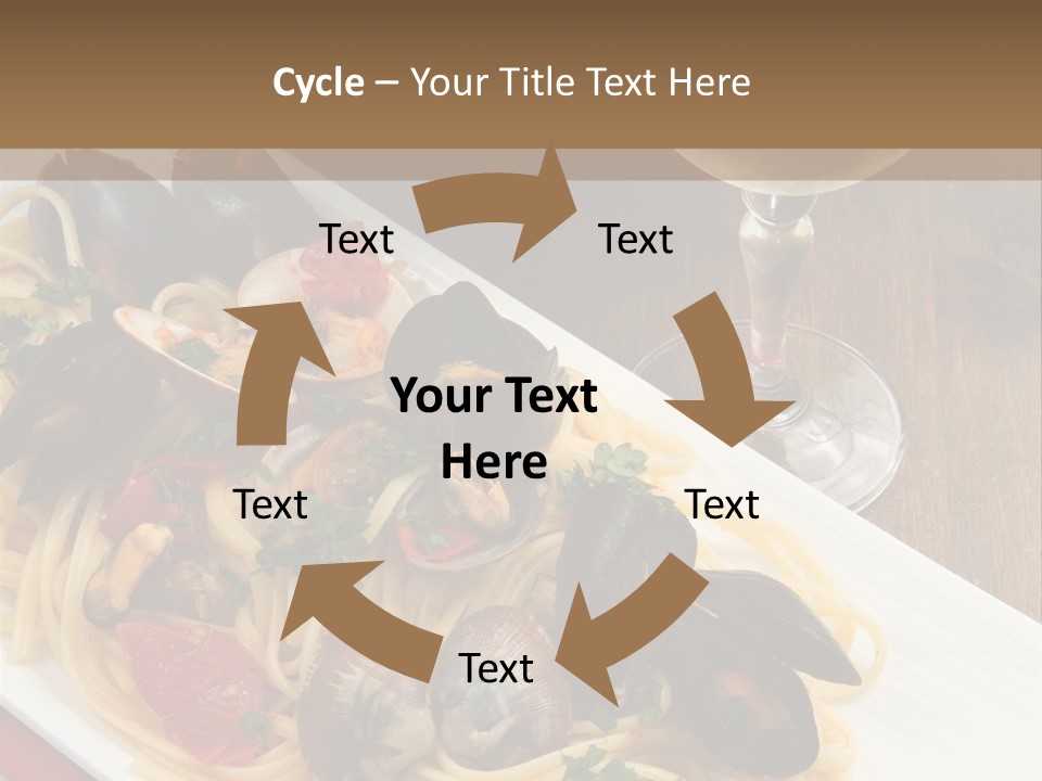 Seafood Clams Spaghetti PowerPoint Template