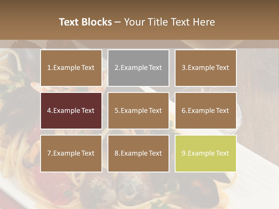 Seafood Clams Spaghetti PowerPoint Template