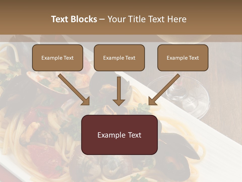 Seafood Clams Spaghetti PowerPoint Template
