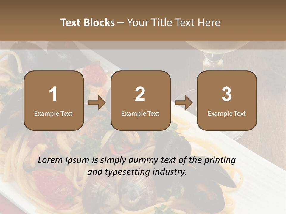 Seafood Clams Spaghetti PowerPoint Template