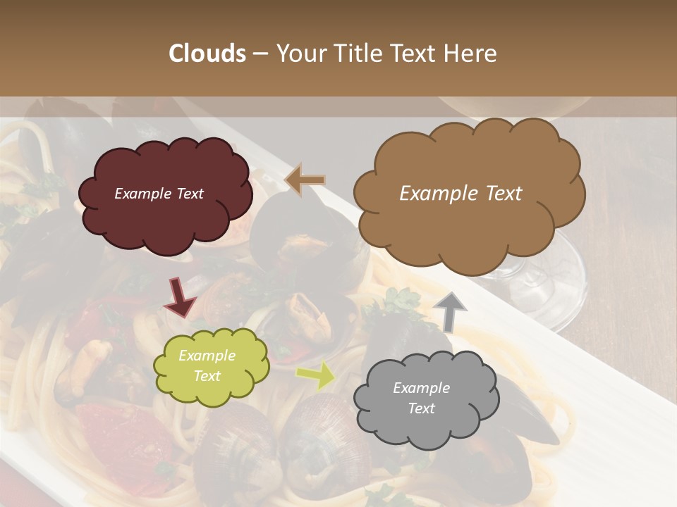 Seafood Clams Spaghetti PowerPoint Template