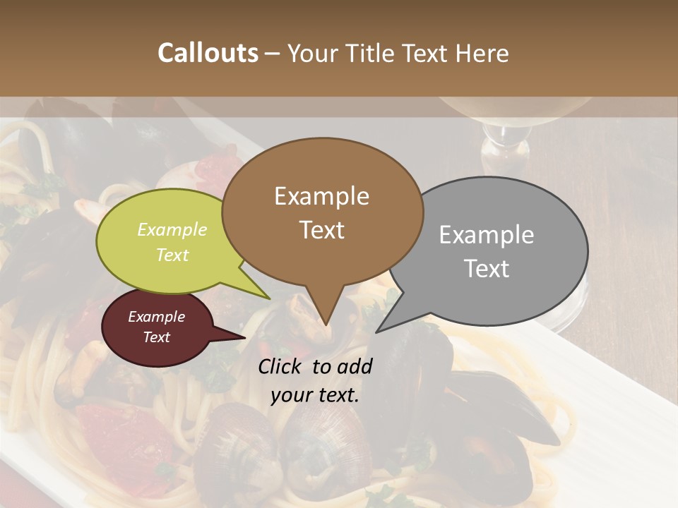 Seafood Clams Spaghetti PowerPoint Template