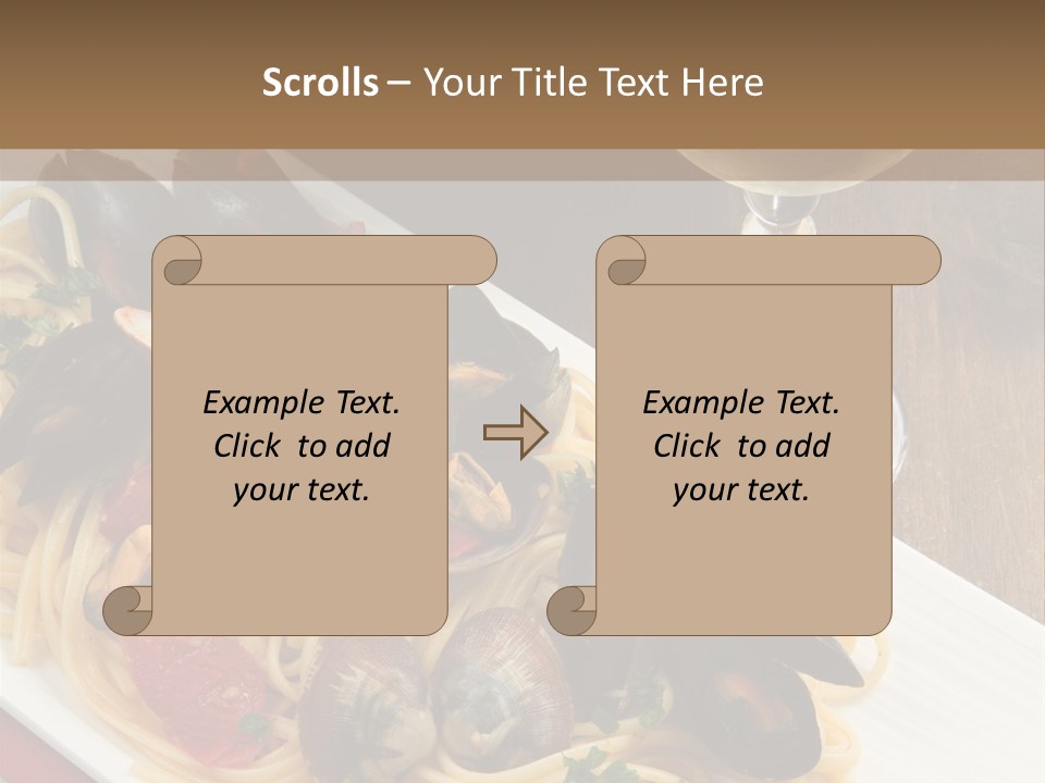 Seafood Clams Spaghetti PowerPoint Template