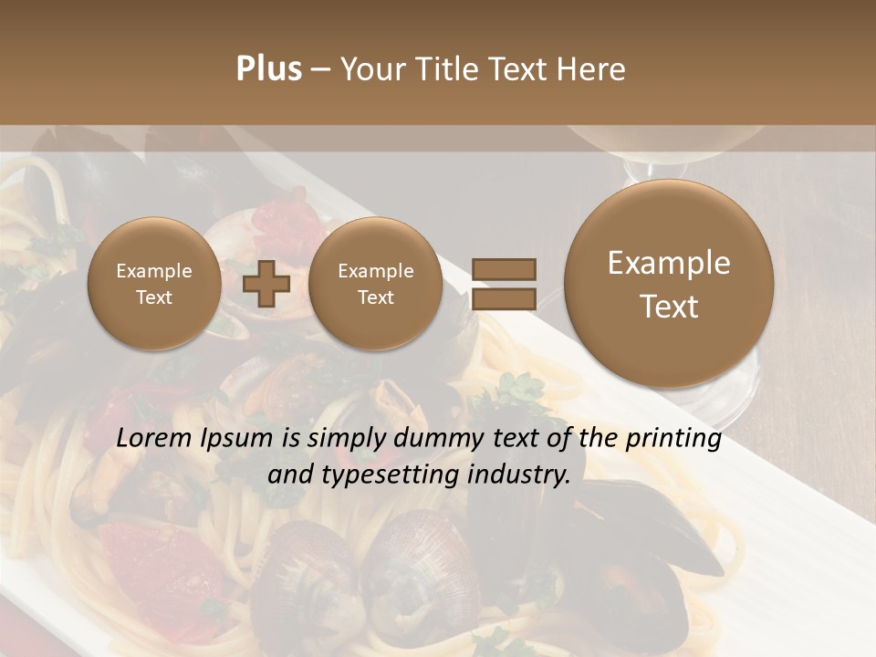 Seafood Clams Spaghetti PowerPoint Template