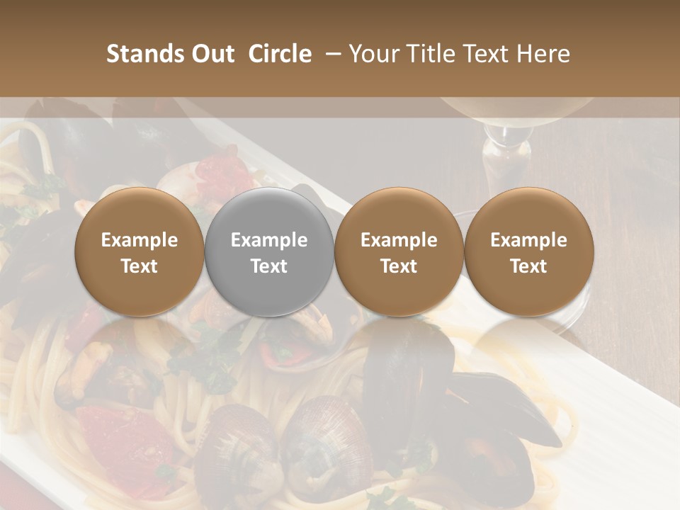 Seafood Clams Spaghetti PowerPoint Template