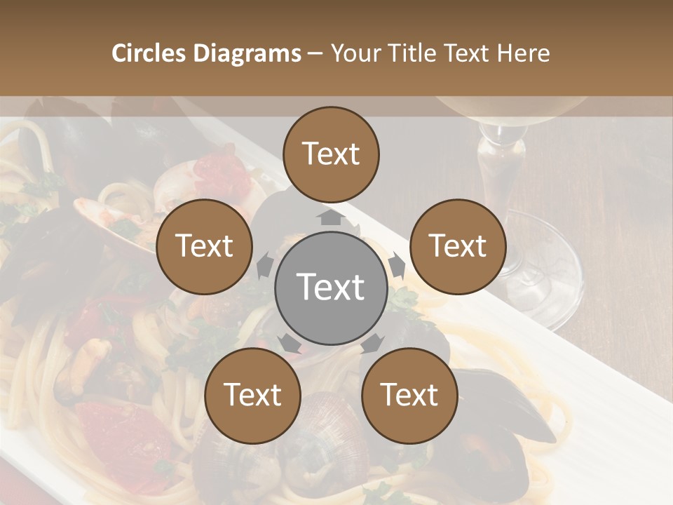 Seafood Clams Spaghetti PowerPoint Template