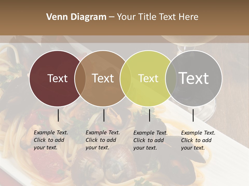 Seafood Clams Spaghetti PowerPoint Template