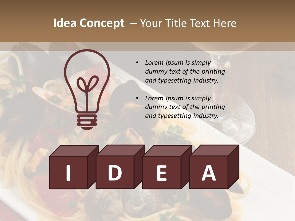 Seafood Clams Spaghetti PowerPoint Template