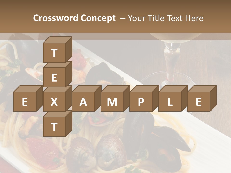 Seafood Clams Spaghetti PowerPoint Template