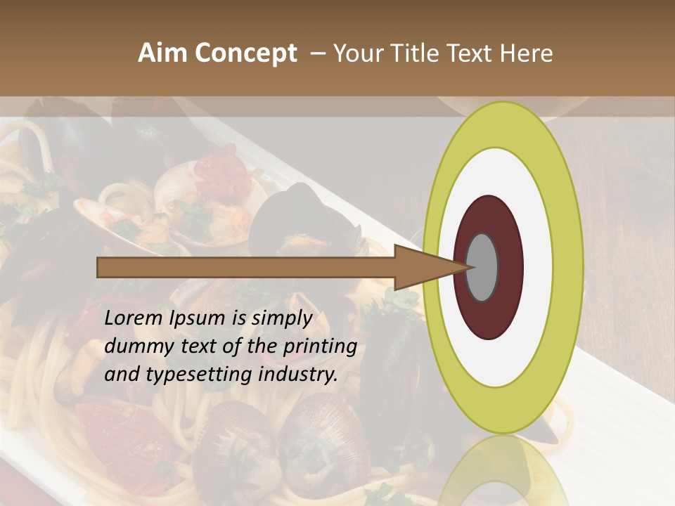 Seafood Clams Spaghetti PowerPoint Template