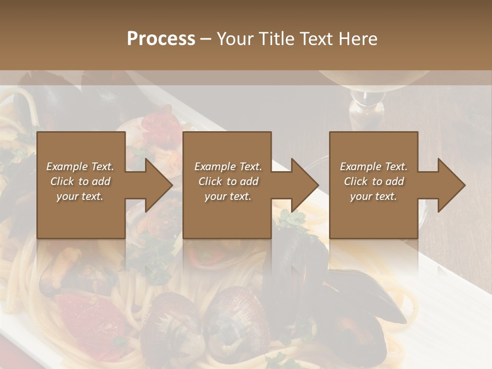 Seafood Clams Spaghetti PowerPoint Template