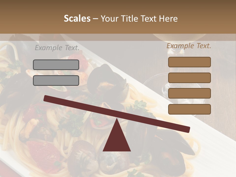Seafood Clams Spaghetti PowerPoint Template