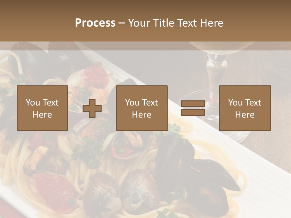 Seafood Clams Spaghetti PowerPoint Template