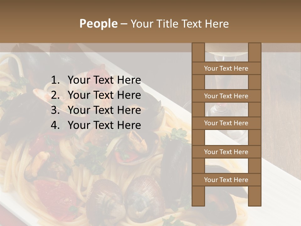 Seafood Clams Spaghetti PowerPoint Template