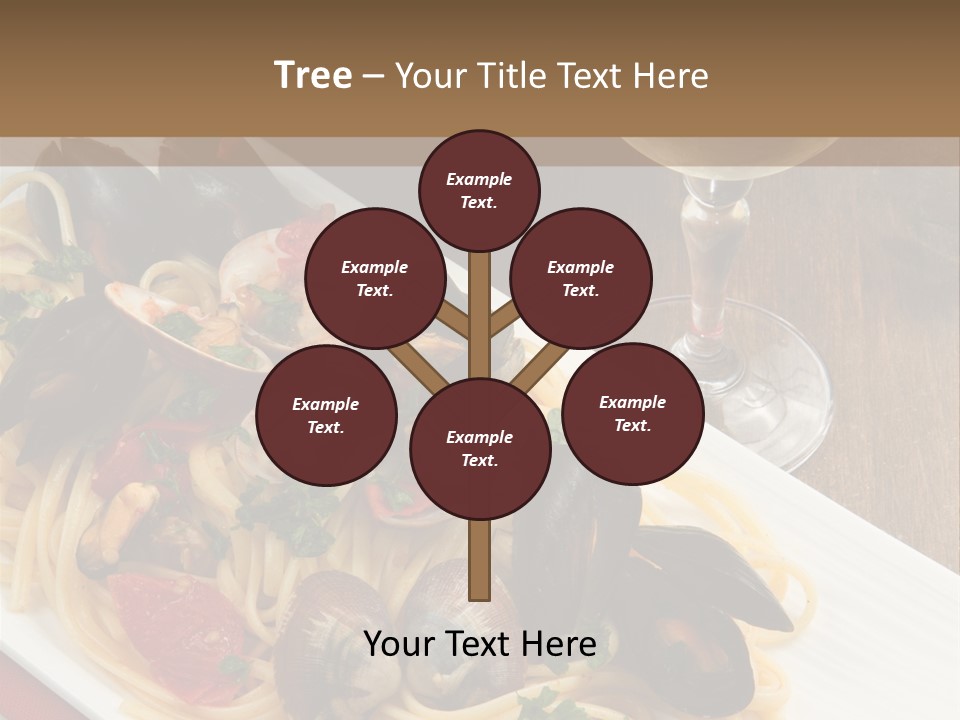 Seafood Clams Spaghetti PowerPoint Template