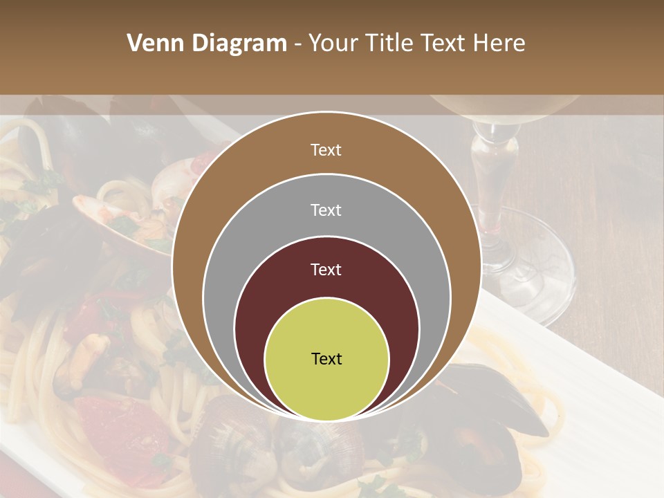 Seafood Clams Spaghetti PowerPoint Template