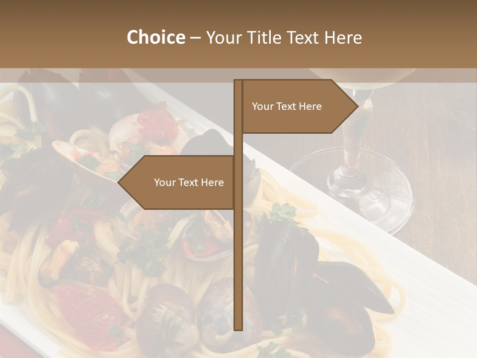 Seafood Clams Spaghetti PowerPoint Template
