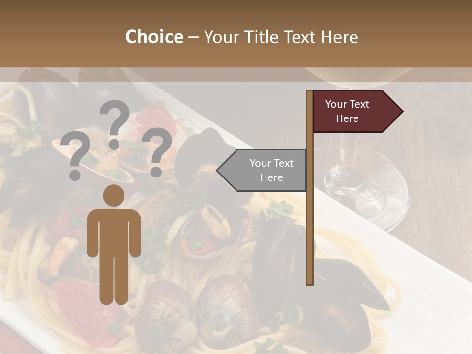 Seafood Clams Spaghetti PowerPoint Template