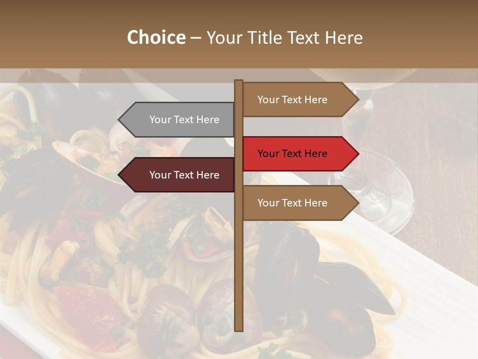 Seafood Clams Spaghetti PowerPoint Template