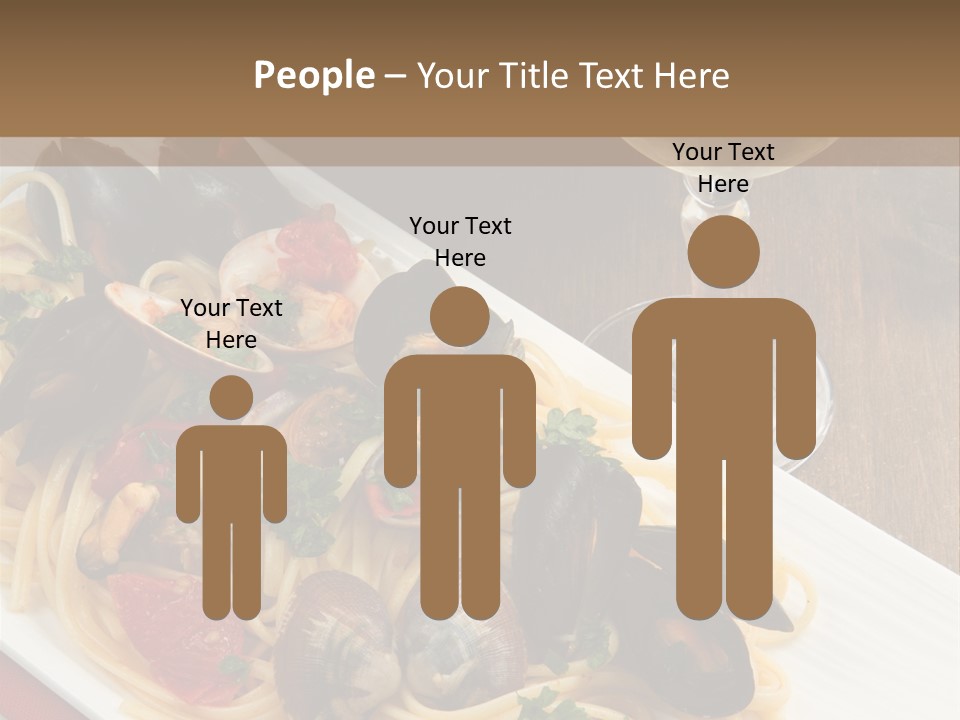 Seafood Clams Spaghetti PowerPoint Template