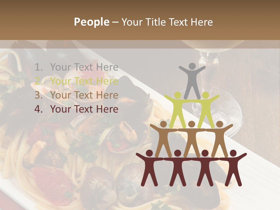 Seafood Clams Spaghetti PowerPoint Template