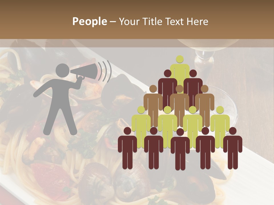 Seafood Clams Spaghetti PowerPoint Template