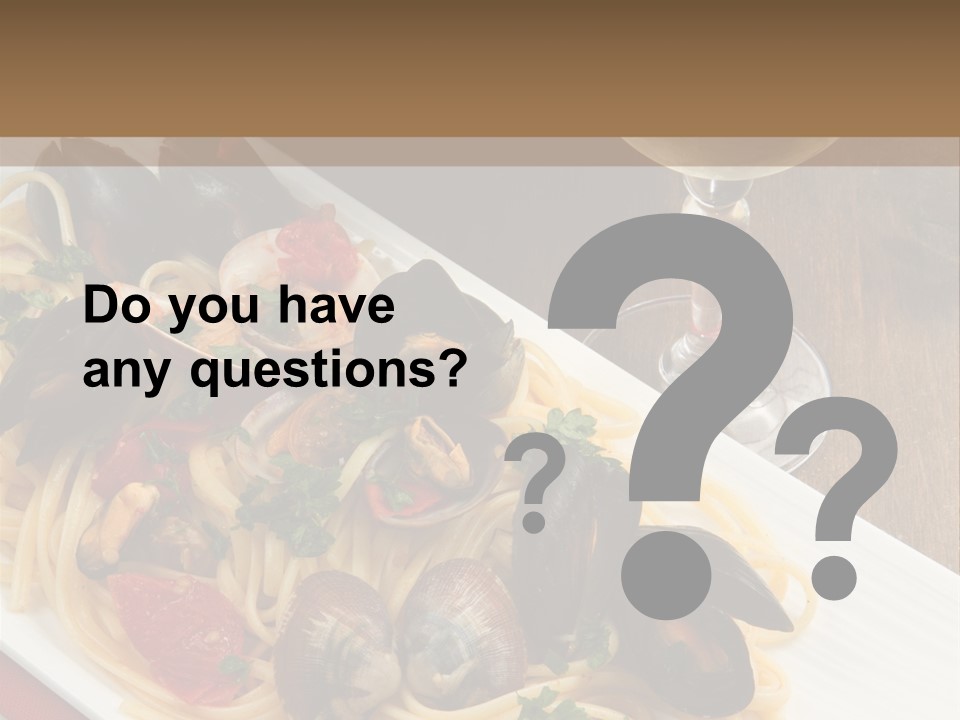 Seafood Clams Spaghetti PowerPoint Template