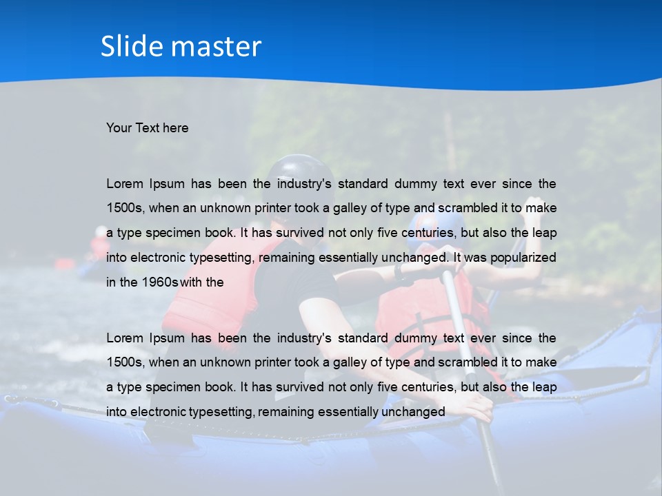 People River White PowerPoint Template