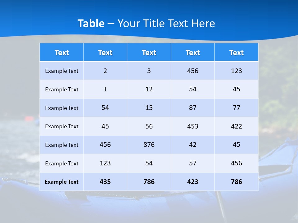 People River White PowerPoint Template