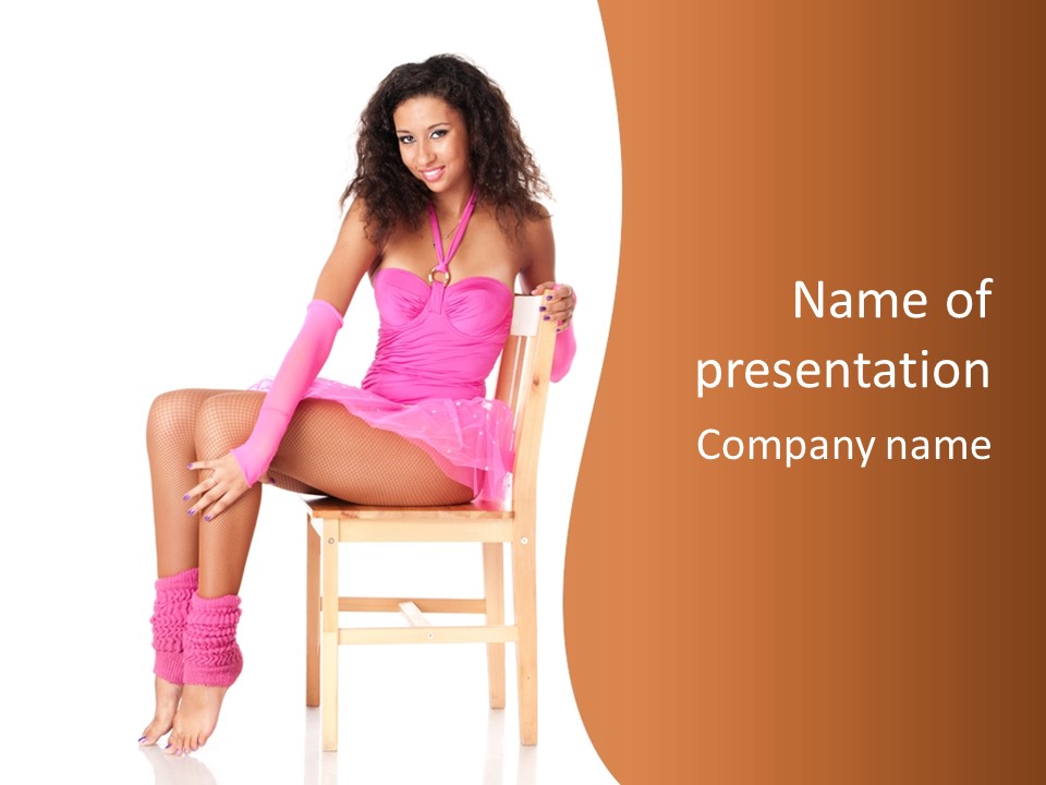 Ballerina Sit Dance PowerPoint Template