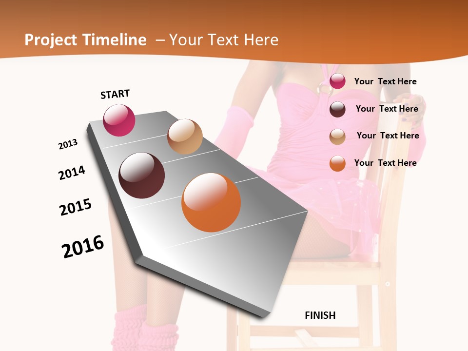 Ballerina Sit Dance PowerPoint Template