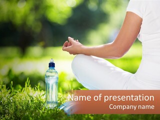 Contemplation Outdoors Back PowerPoint Template
