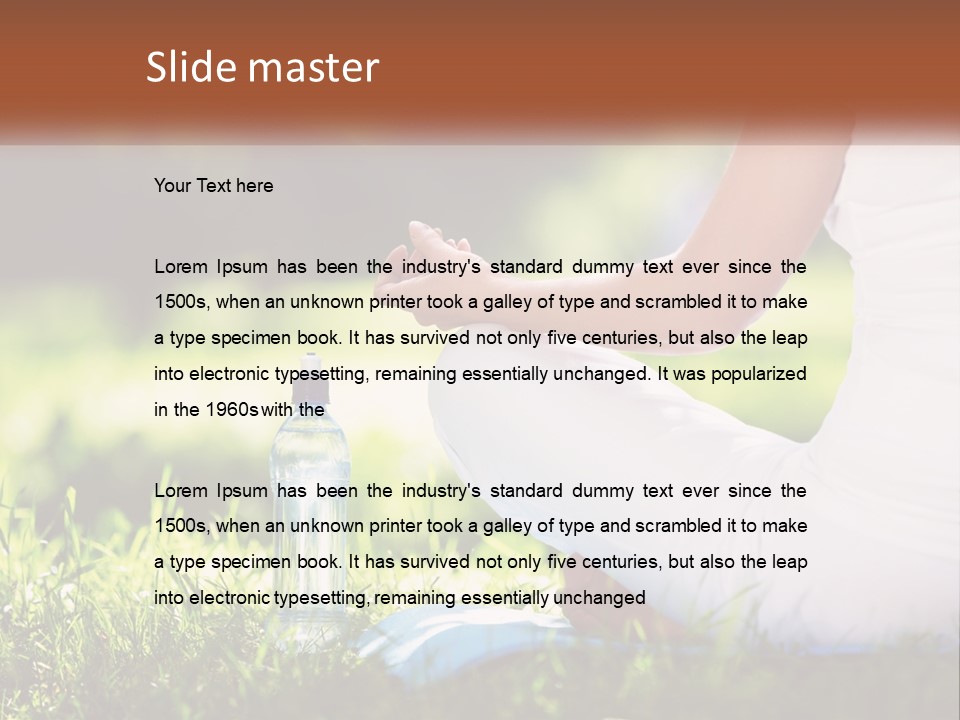 Contemplation Outdoors Back PowerPoint Template