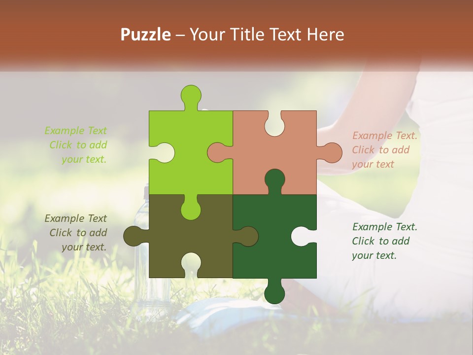 Contemplation Outdoors Back PowerPoint Template