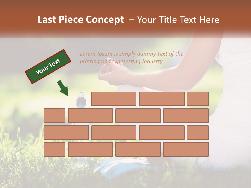 Contemplation Outdoors Back PowerPoint Template