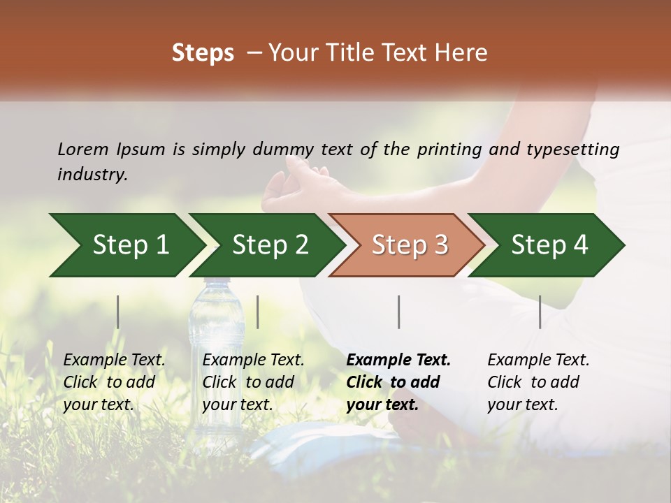 Contemplation Outdoors Back PowerPoint Template