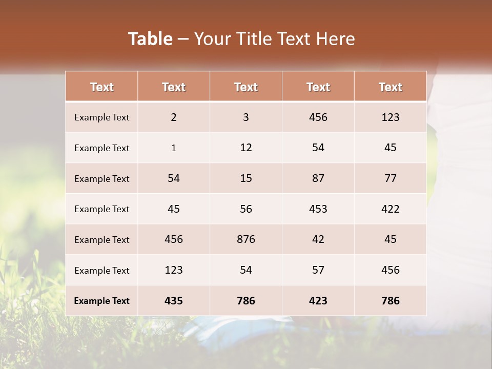 Contemplation Outdoors Back PowerPoint Template