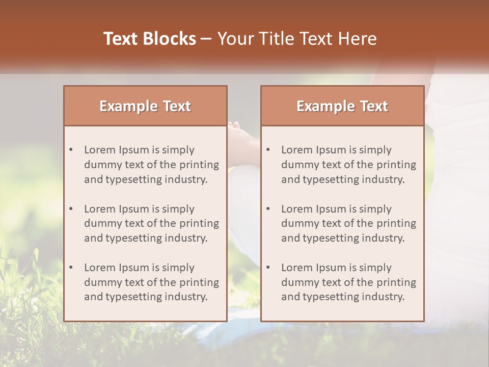 Contemplation Outdoors Back PowerPoint Template