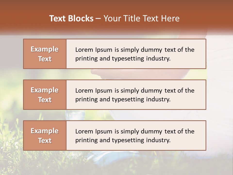 Contemplation Outdoors Back PowerPoint Template