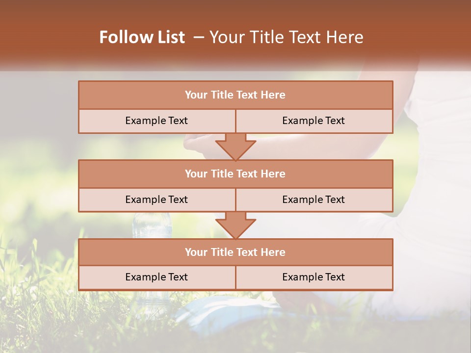 Contemplation Outdoors Back PowerPoint Template