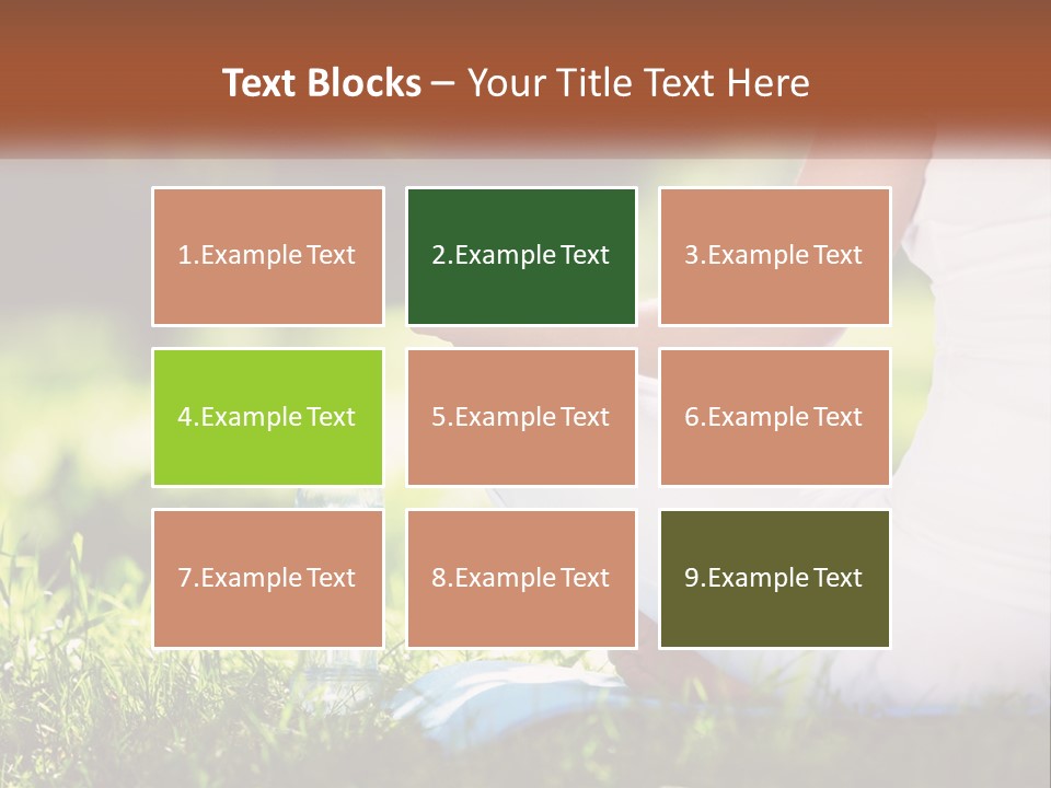 Contemplation Outdoors Back PowerPoint Template