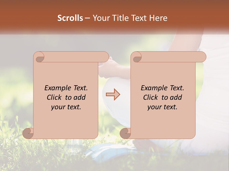 Contemplation Outdoors Back PowerPoint Template