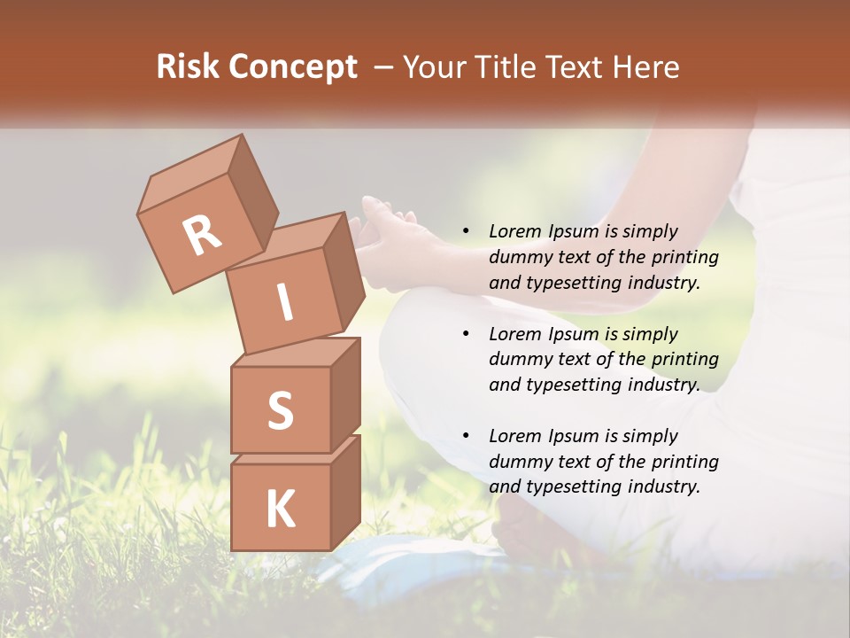 Contemplation Outdoors Back PowerPoint Template